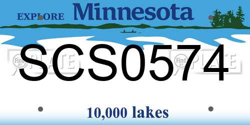 SCS0574 Minnesota License Plate