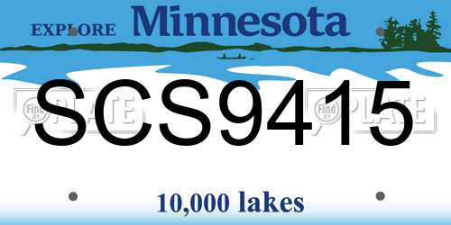 SCS9415 Minnesota License Plate