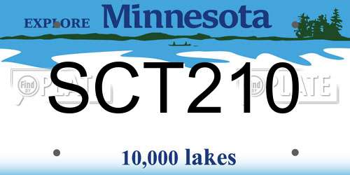 SCT210 Minnesota License Plate