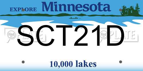 SCT21D Minnesota License Plate
