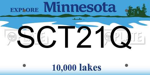 SCT21Q Minnesota License Plate