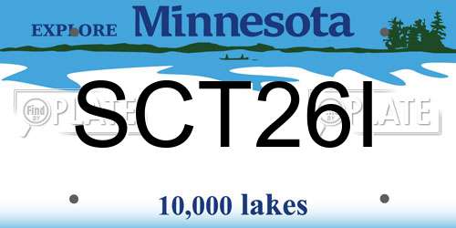 SCT26I Minnesota License Plate