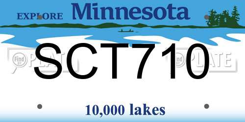 SCT710 Minnesota License Plate