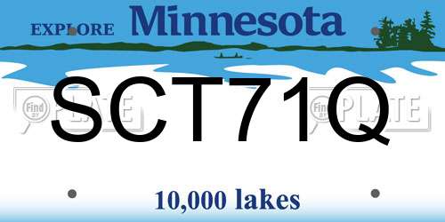 SCT71Q Minnesota License Plate