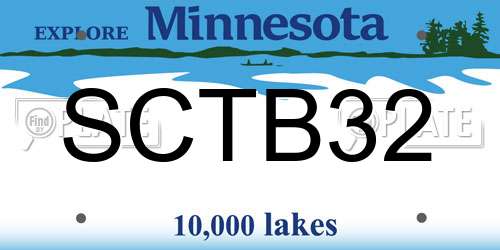 SCTB32 Minnesota License Plate