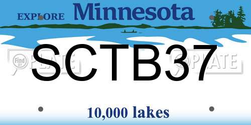 SCTB37 Minnesota License Plate