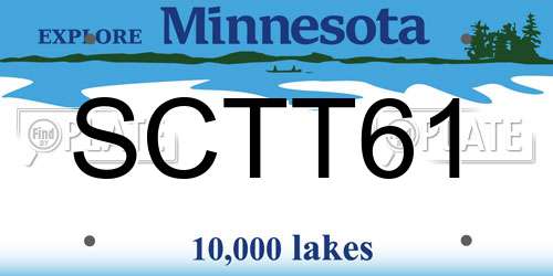 SCTT61 Minnesota License Plate