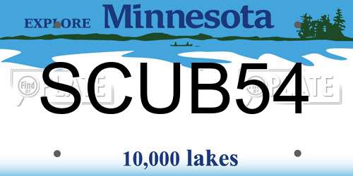 SCUB54 Minnesota License Plate