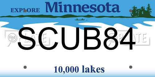SCUB84 Minnesota License Plate