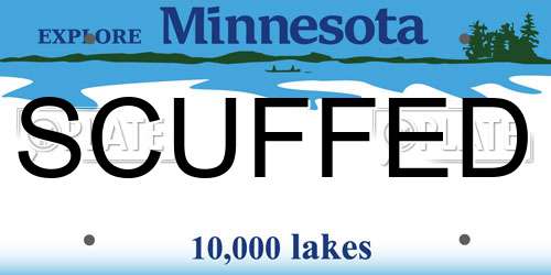 SCUFFED Minnesota License Plate