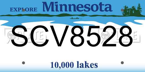 SCV8528 Minnesota License Plate