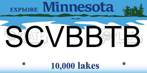 SCVBBTB Minnesota License Plate