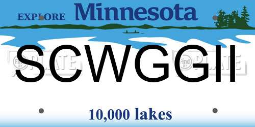 SCWGGII Minnesota License Plate