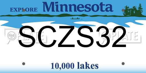 SCZS32 Minnesota License Plate