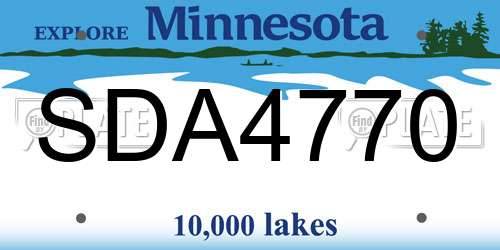 SDA4770 Minnesota License Plate