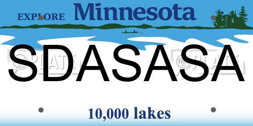 SDASASA Minnesota License Plate