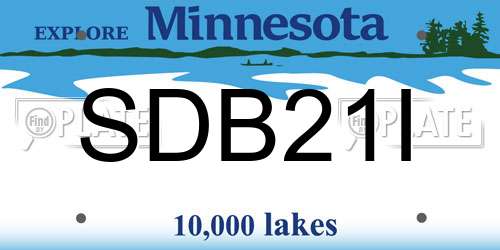 SDB21I Minnesota License Plate
