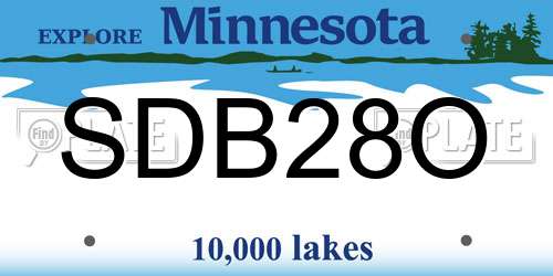 SDB28O Minnesota License Plate