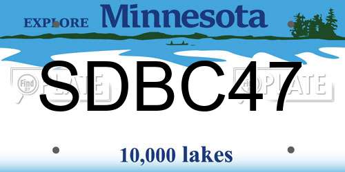 SDBC47 Minnesota License Plate