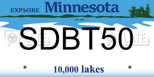 SDBT50 Minnesota License Plate