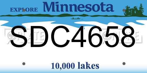SDC4658 Minnesota License Plate