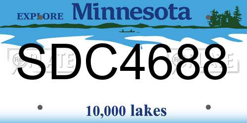 SDC4688 Minnesota License Plate
