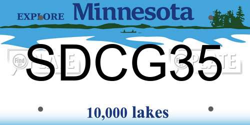 SDCG35 Minnesota License Plate