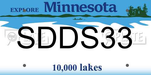 SDDS33 Minnesota License Plate