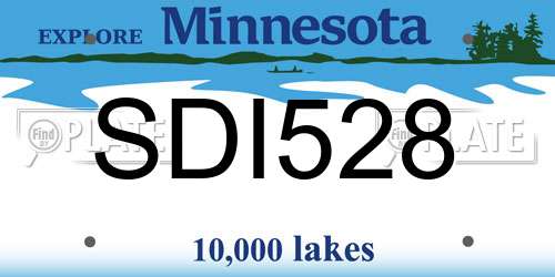 SDI528 Minnesota License Plate