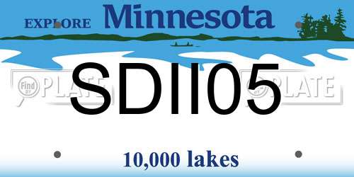 SDII05 Minnesota License Plate