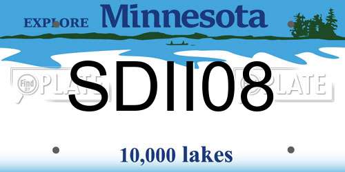 SDII08 Minnesota License Plate