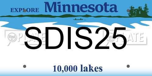 SDIS25 Minnesota License Plate