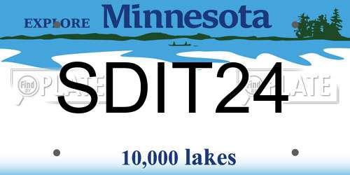 SDIT24 Minnesota License Plate