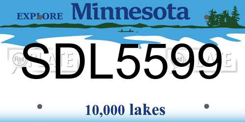 SDL5599 Minnesota License Plate