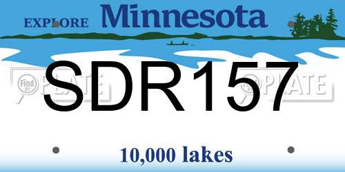 SDR157 Minnesota License Plate