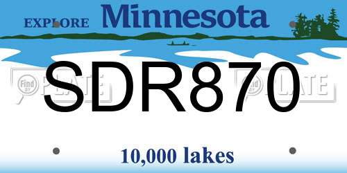 SDR870 Minnesota License Plate