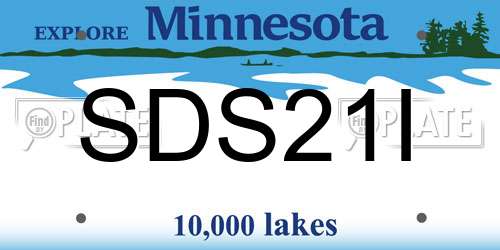SDS21I Minnesota License Plate