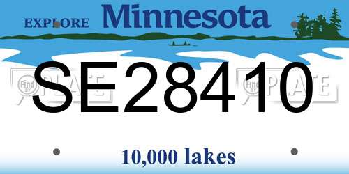 SE28410 Minnesota License Plate
