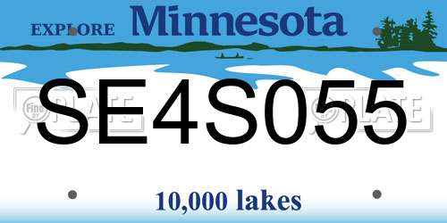 SE4S055 Minnesota License Plate