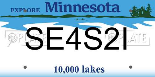 SE4S2I Minnesota License Plate