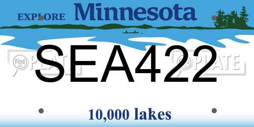 SEA422 Minnesota License Plate