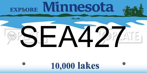 SEA427 Minnesota License Plate