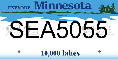 SEA5055 Minnesota License Plate