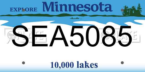 SEA5085 Minnesota License Plate