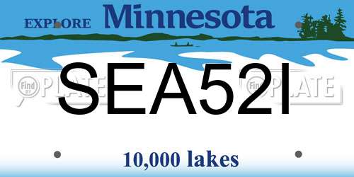 SEA52I Minnesota License Plate