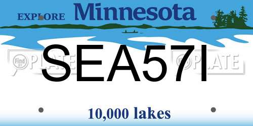 SEA57I Minnesota License Plate