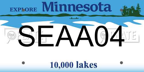 SEAA04 Minnesota License Plate