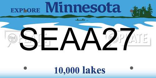 SEAA27 Minnesota License Plate