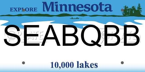 SEABQBB Minnesota License Plate