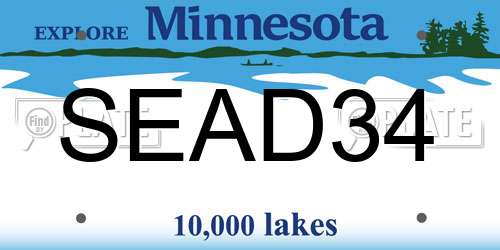 SEAD34 Minnesota License Plate